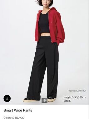 Uniqlo Black Wide-Leg Pants